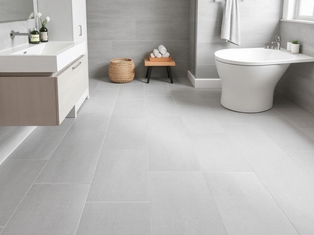Large-Format Tile Bath